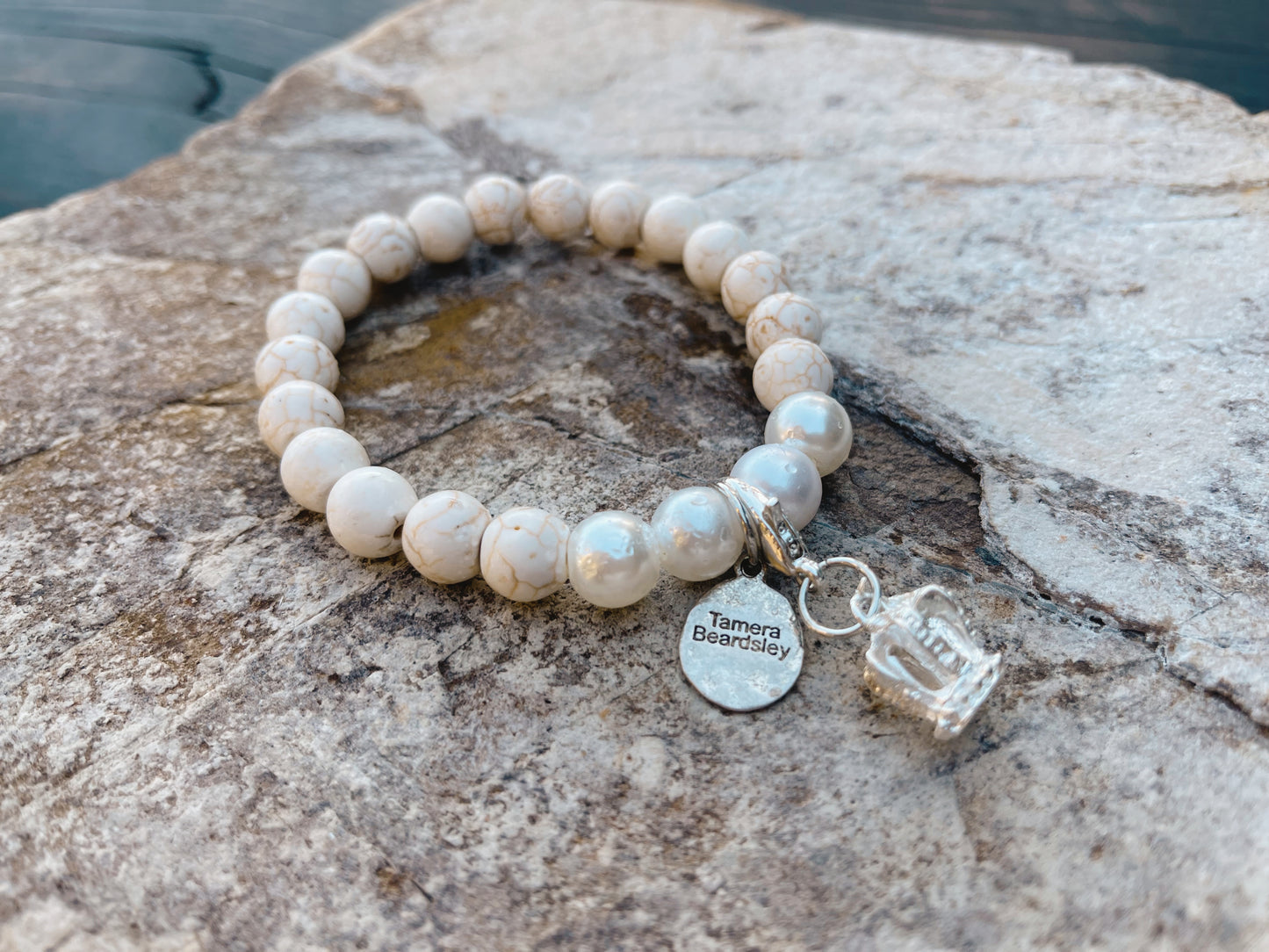 Howlite Crown Yourself Bracelet