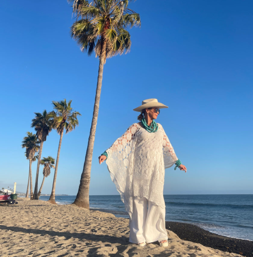 Large Turquoise and Pearl 3 Bracelet Set