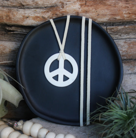 Protect Your  Peace - Howlite Pendant Necklace