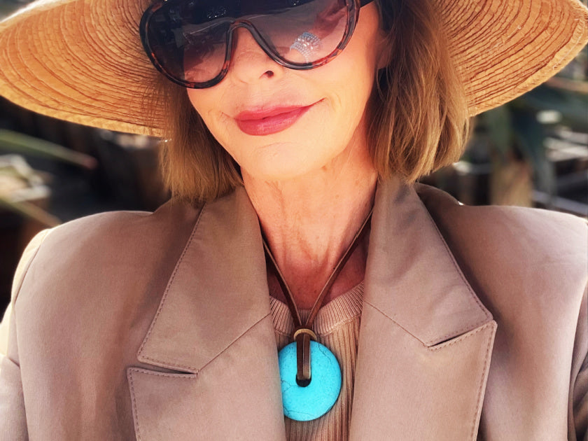 Turquoise Howlite Pendant Necklace