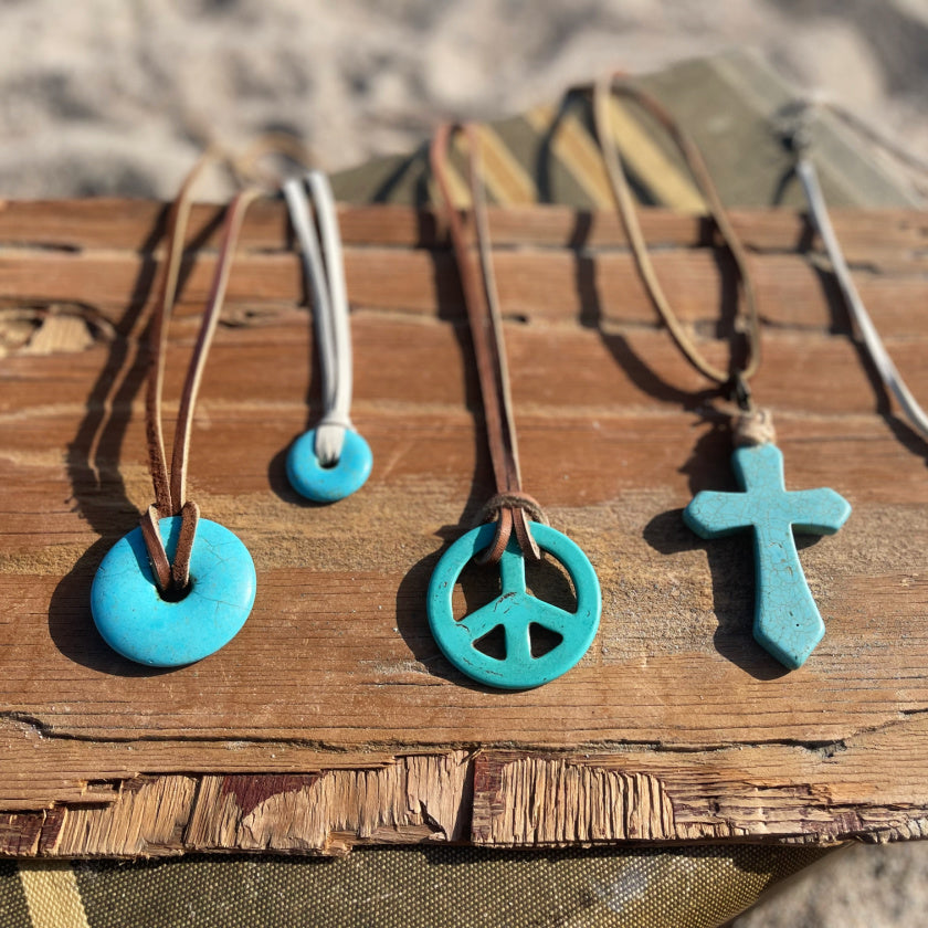 Turquoise Howlite Pendant Necklace