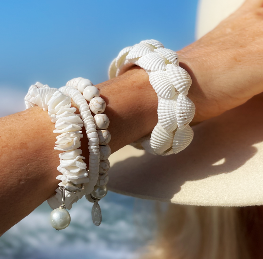 Howlite Coastal Collection 4 Bracelet Set