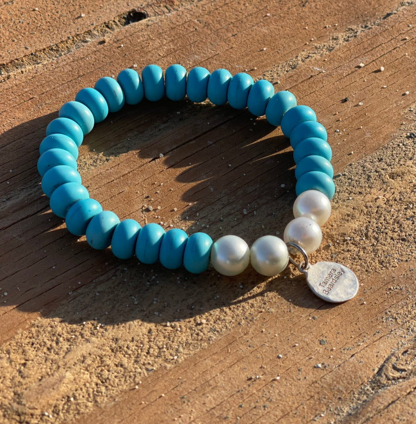 Turquoise and Pearl Bracelet