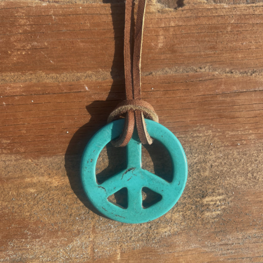 Protect Your Peace Turquoise Howlite  Necklace