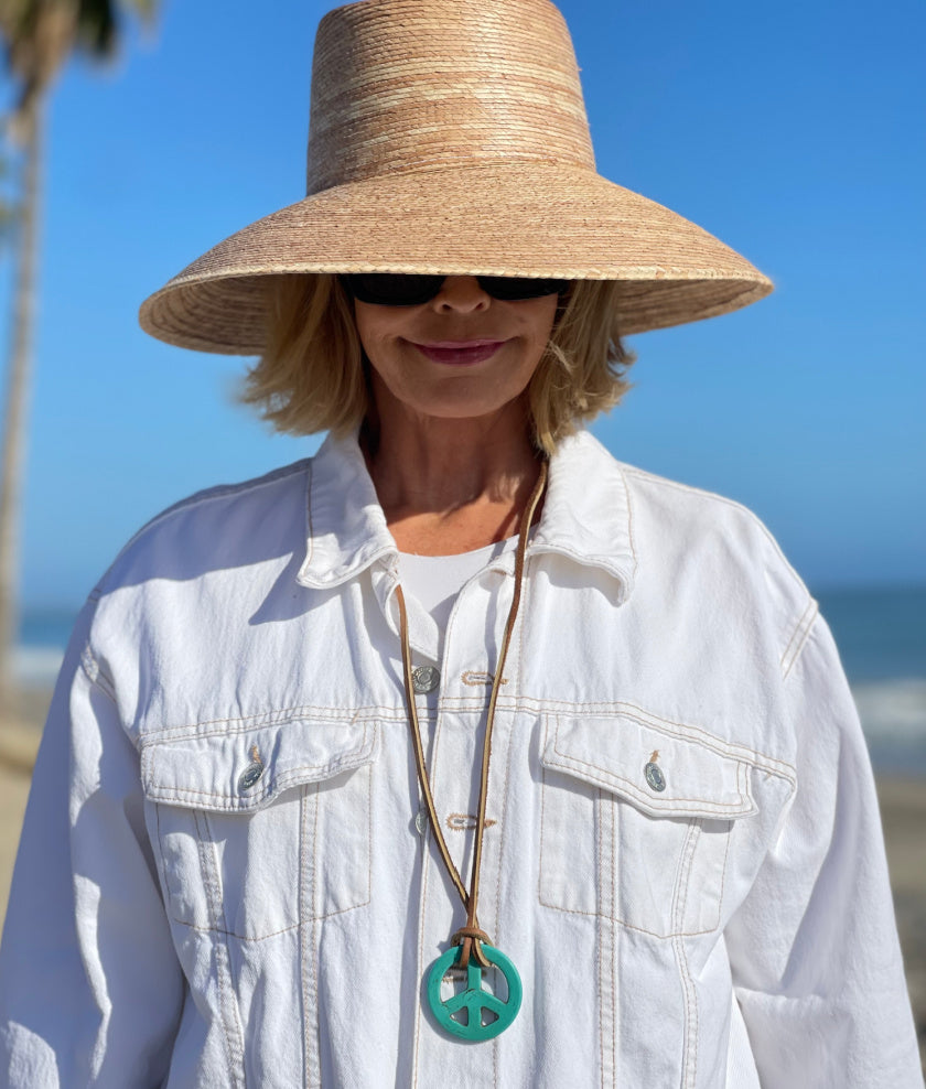 Protect Your Peace Turquoise Howlite  Necklace