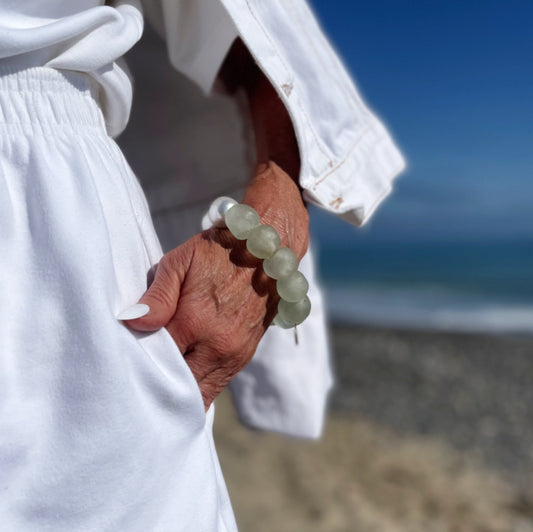 Bold  Ocean Bliss Sea Glass Bracelet